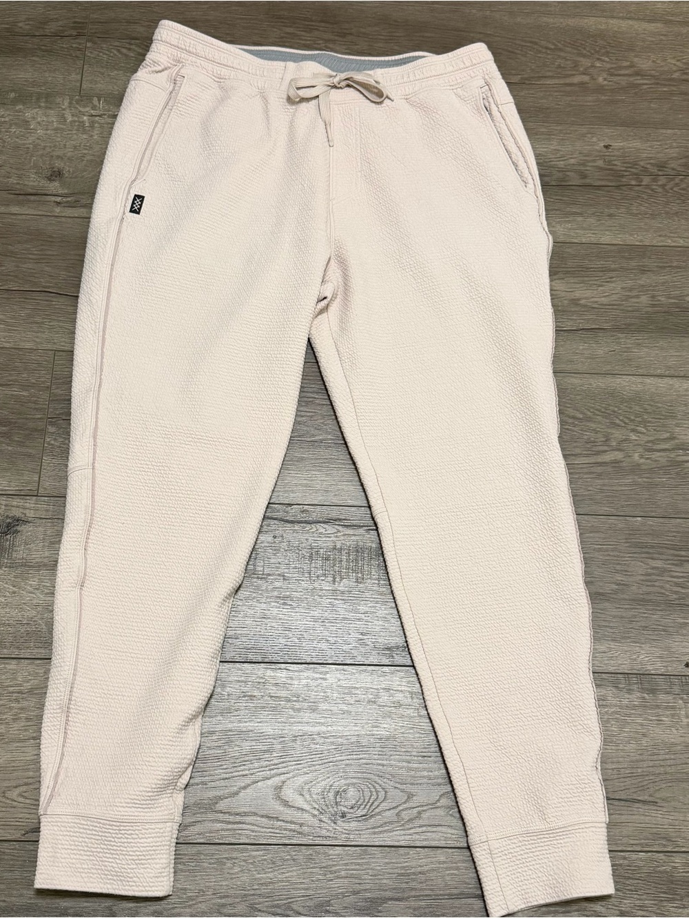 Rhone Mens Tribeca Tech Textured Jogger Pants Beige Style 101630 Sz L
